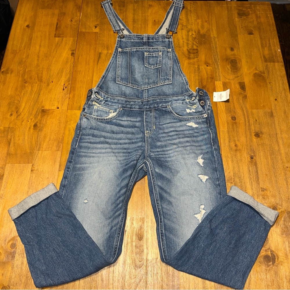 Hollister women's denims jeans bib overalls size small NWT
